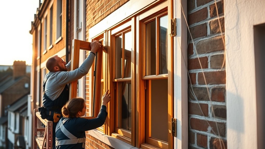 Wooden Window Installation Highbury