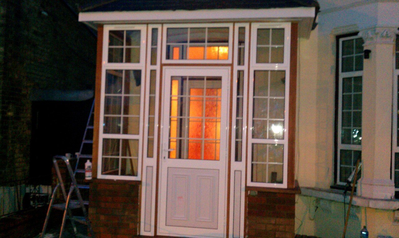 uPVC porch with Georgian bar glazing installed in Highbury